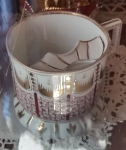 mustache tea cup